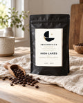 High Lakes — 12 oz (340 g) bag of coffee in a matte black pouch